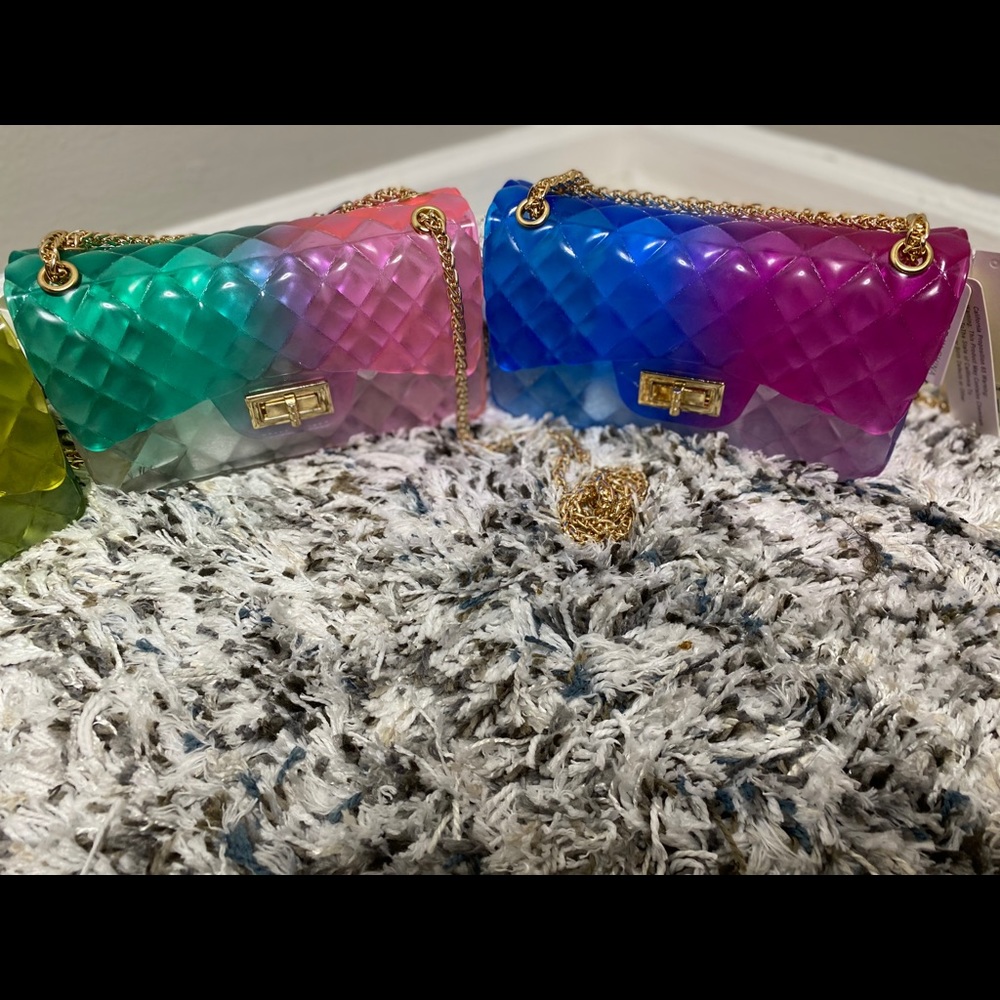 Multi colored flap bags!